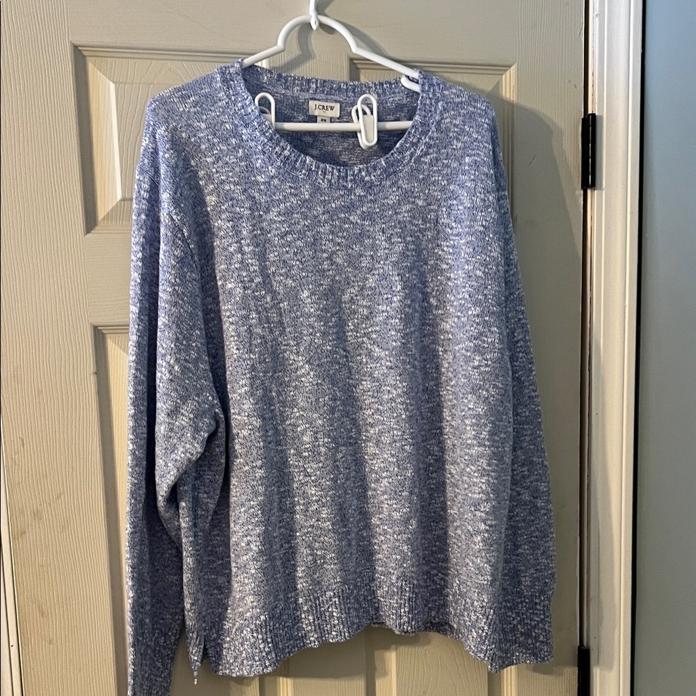 J. Crew Women’s Heathered Blue Crewneck Sweater